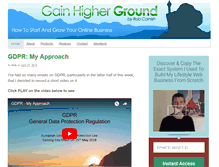 Tablet Screenshot of gainhigherground.com